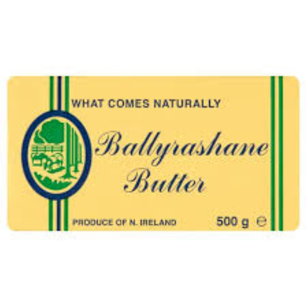 BALLYRASHANE PREM IRISH UNSALTED BUTTER 500G